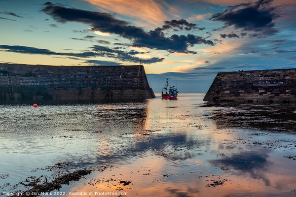 Early start from Cove Harbour Picture Board by Jim Monk