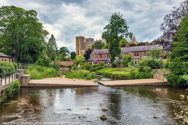 River Skell & Ripon Cathedral Picture Board by Jim Monk
