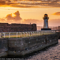 Buy canvas prints of Ardrossan Harbour at sunset by Jim Monk