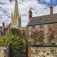 Buy canvas prints of Cathedral Close in Norwich   by Jim Monk