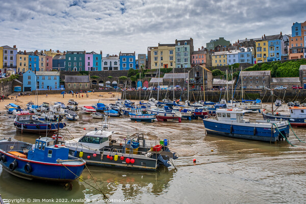 Tenby Harbour Pembrokeshire Picture Board by Jim Monk