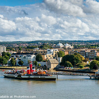 Buy canvas prints of The Waverley Paddle Steamer at Gravesend Pier Kent by Jim Monk