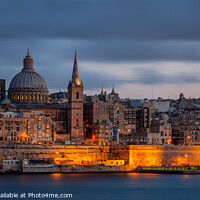 Buy canvas prints of Valletta Twilight, Malta by Jim Monk