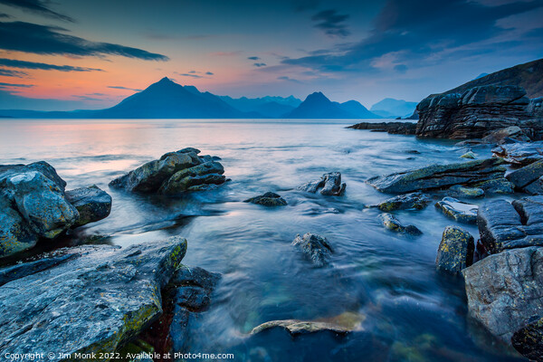 Elgol Sunset Picture Board by Jim Monk