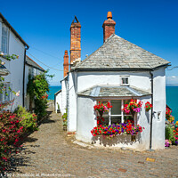 Buy canvas prints of Colourful Clovelly by Jim Monk