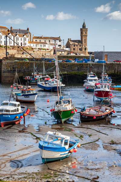 Porthleven Harbour, Cornwall. Picture Board by Jim Monk
