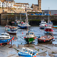 Buy canvas prints of Porthleven Harbour, Cornwall. by Jim Monk