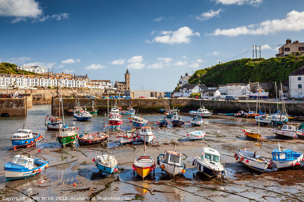 Porthleven Harbour in Cornwall Picture Board by Jim Monk