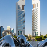 Buy canvas prints of Jumeirah Emirates Towers, Dubai by Jim Monk