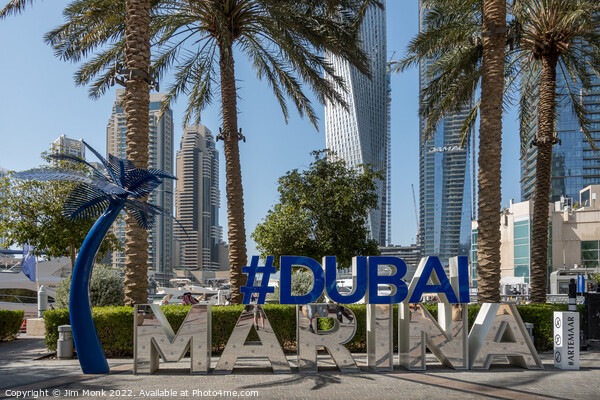 Dubai Marina Picture Board by Jim Monk
