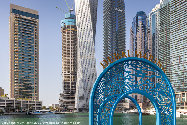 Dubai Marina, United Arab Emirates Picture Board by Jim Monk