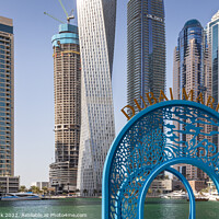 Buy canvas prints of Dubai Marina, United Arab Emirates by Jim Monk