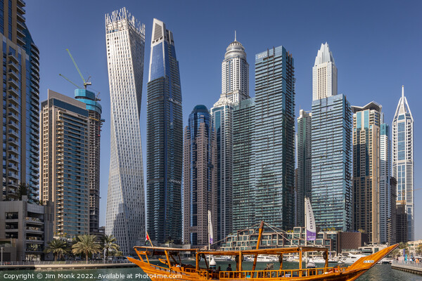 Dubai Marina, UAE. Picture Board by Jim Monk