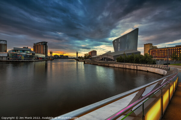 Salford Quays sunrise Picture Board by Jim Monk