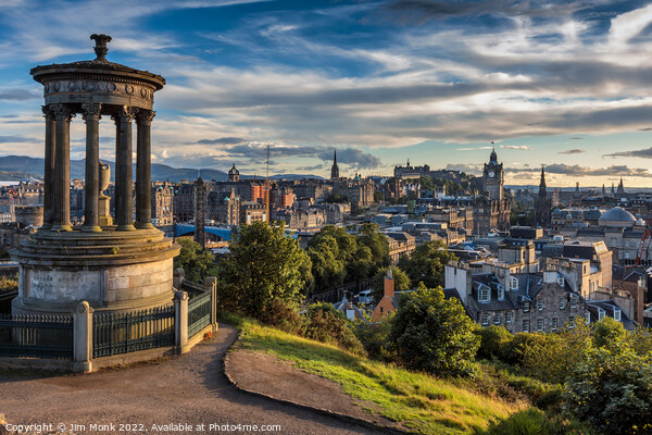Edinburgh skyline from Calton Hill Picture Board by Jim Monk