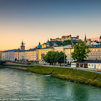 Buy canvas prints of Salzach River and Old Town, Salzburg by Jim Monk