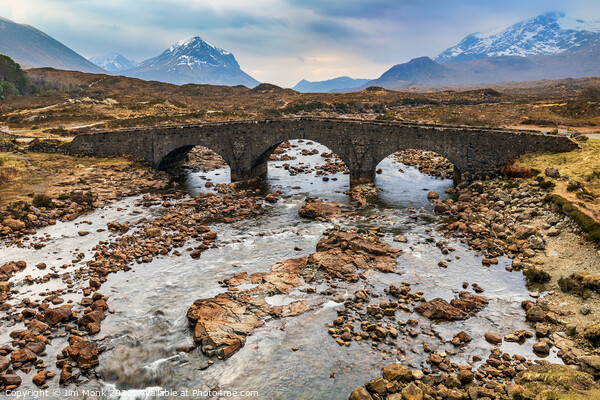 The Old Bridge at Sligachan Picture Board by Jim Monk