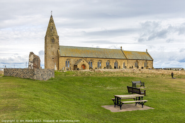 St Bartholomew's Church, Newbiggin by the Sea Picture Board by Jim Monk
