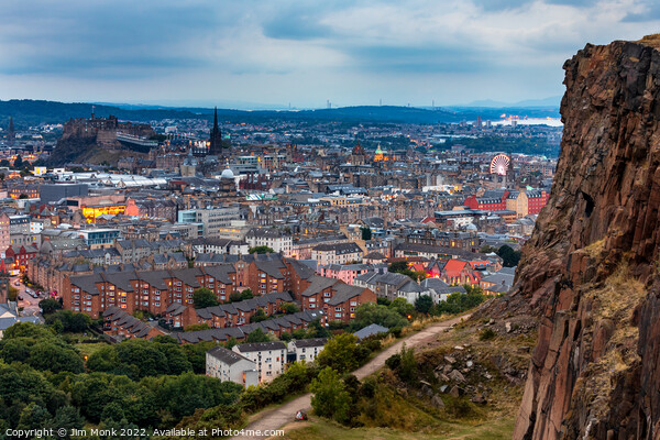 Edinburgh at Twilight Picture Board by Jim Monk