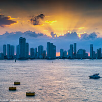 Buy canvas prints of Sunset over Cartagena by Jim Monk