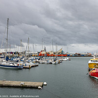 Buy canvas prints of South Harbour, Blyth by Jim Monk