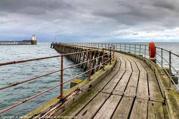 Blyth Pier, Northumberland Picture Board by Jim Monk