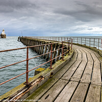 Buy canvas prints of Blyth Pier, Northumberland by Jim Monk