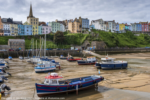 Tenby Harbour, Pembrokeshire Picture Board by Jim Monk