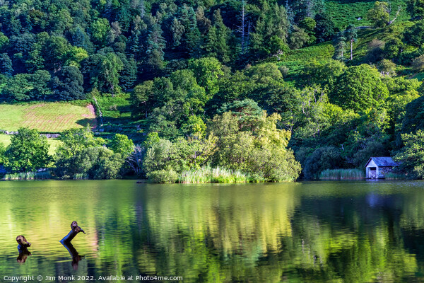 The Boathouse on Rydal Water Picture Board by Jim Monk