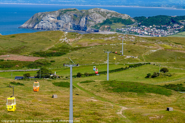 Llandudno Cable Car Picture Board by Jim Monk