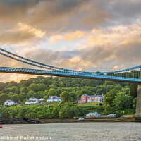 Buy canvas prints of Menai Suspension Bridge, Anglesey by Jim Monk
