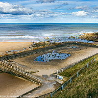 Buy canvas prints of The old tidal swimming pool at Tynemouth. by Jim Monk