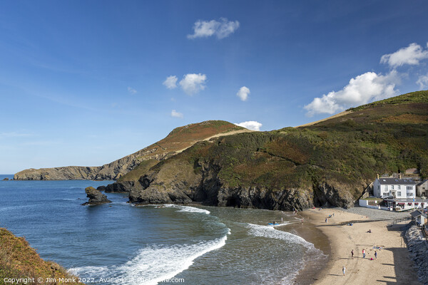 Llangrannog Beach, West Wales Picture Board by Jim Monk