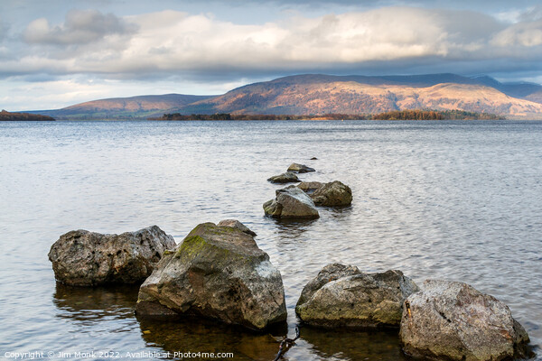 Milarrochy Bay Rocks,  Loch Lomond  Picture Board by Jim Monk