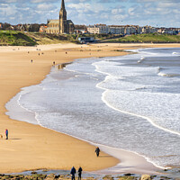 Buy canvas prints of Long Sands Beach, Tynemouth. by Jim Monk
