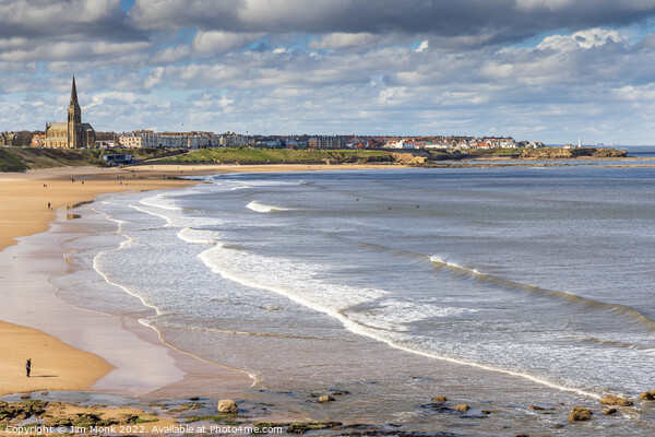 Tynemouth Longsands Picture Board by Jim Monk