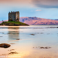 Buy canvas prints of Castle Stalker, Scotland by Jim Monk