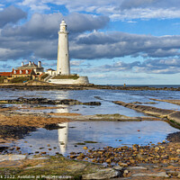 Buy canvas prints of St Marys Lighthouse, Whitley Bay by Jim Monk