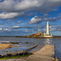 Buy canvas prints of St Mary's Lighthouse. by Jim Monk