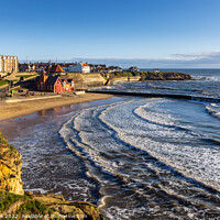 Buy canvas prints of Cullercoats Harbour by Jim Monk