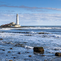 Buy canvas prints of St Mary's Lighthouse, Tyne and Wear by Jim Monk