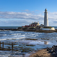 Buy canvas prints of St Marys Lighthouse, Tyne and Wear. by Jim Monk