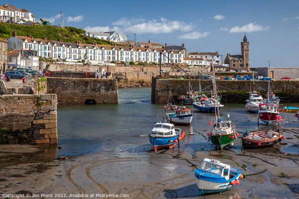 Porthleven Harbour, Cornwall Picture Board by Jim Monk