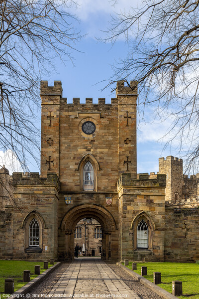 The entrance to Durham Castle Picture Board by Jim Monk