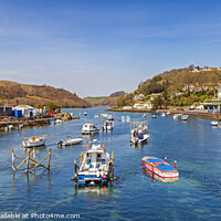Buy canvas prints of The river at Looe by Jim Monk