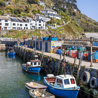 Buy canvas prints of The Harbour Wall, Polperro by Jim Monk