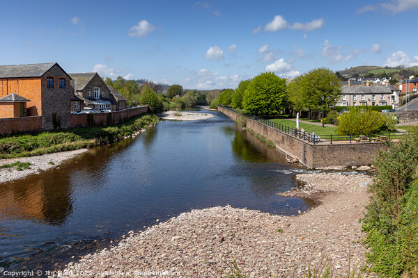 The River Usk at Brecon Picture Board by Jim Monk