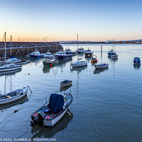 Buy canvas prints of Sunrise at Minehead Harbour  by Jim Monk