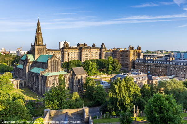 Glasgow Cathedral from the Necropolis. Picture Board by Jim Monk