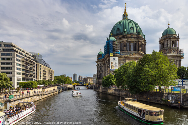 Sightseeing on the river Spree Picture Board by Jim Monk